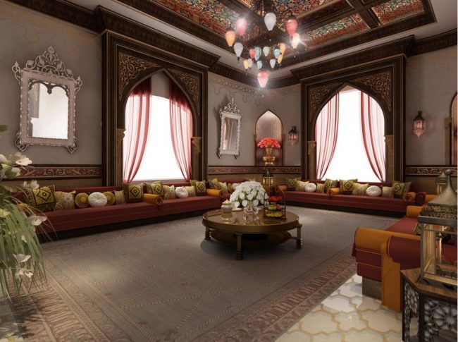 Интерьеры махараджей: подушки - незаменимая вещь в интерьере арабского стиля