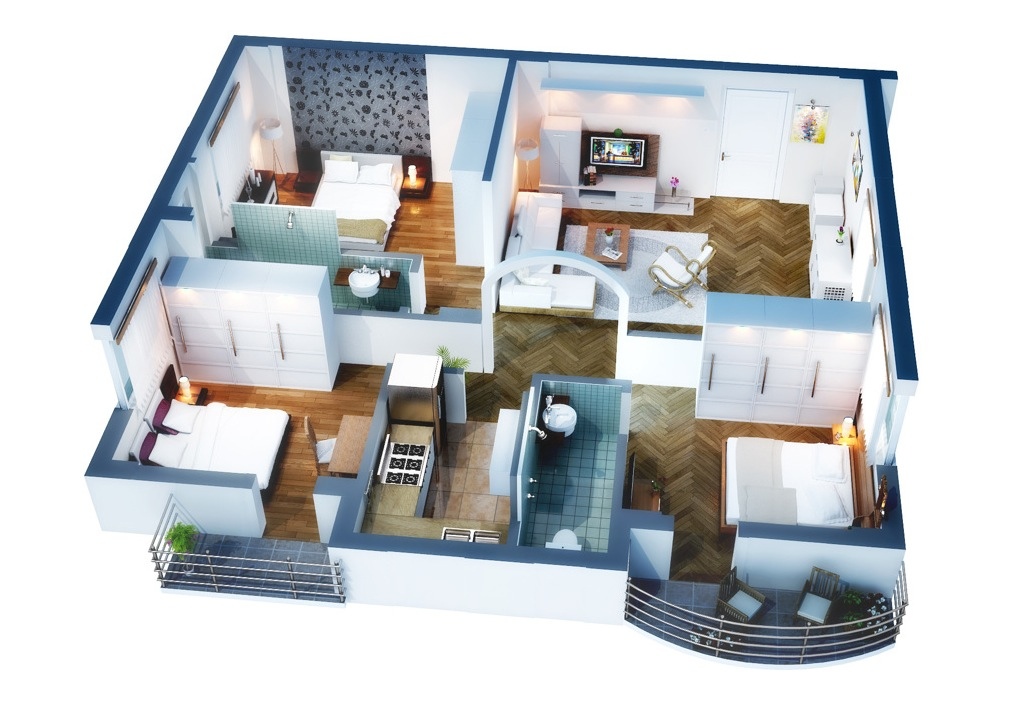 Уникальная планировка трехкомнатной квартиры