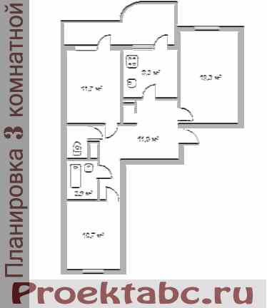 бельцкая планировка трехкомнатной квартиры