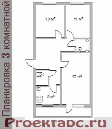 планировка трехкомнатной квартиры 102 серии