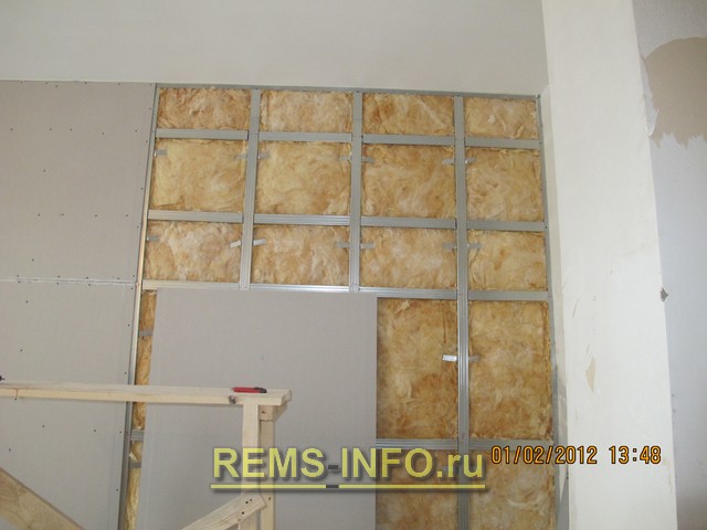 Фото крепления гипсокартона после утепления стены внутри квартиры.