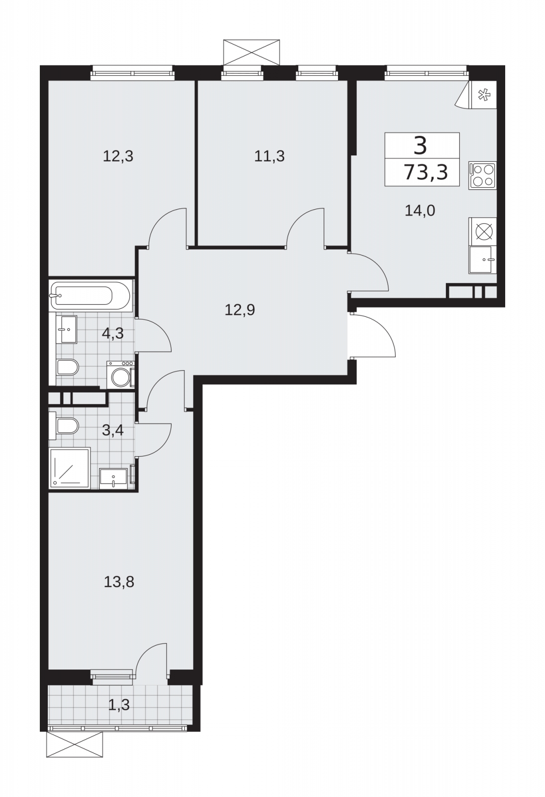 1-комнатная квартира в ЖК Мир Митино на 18 этаже в 4 секции. Дом сдан.