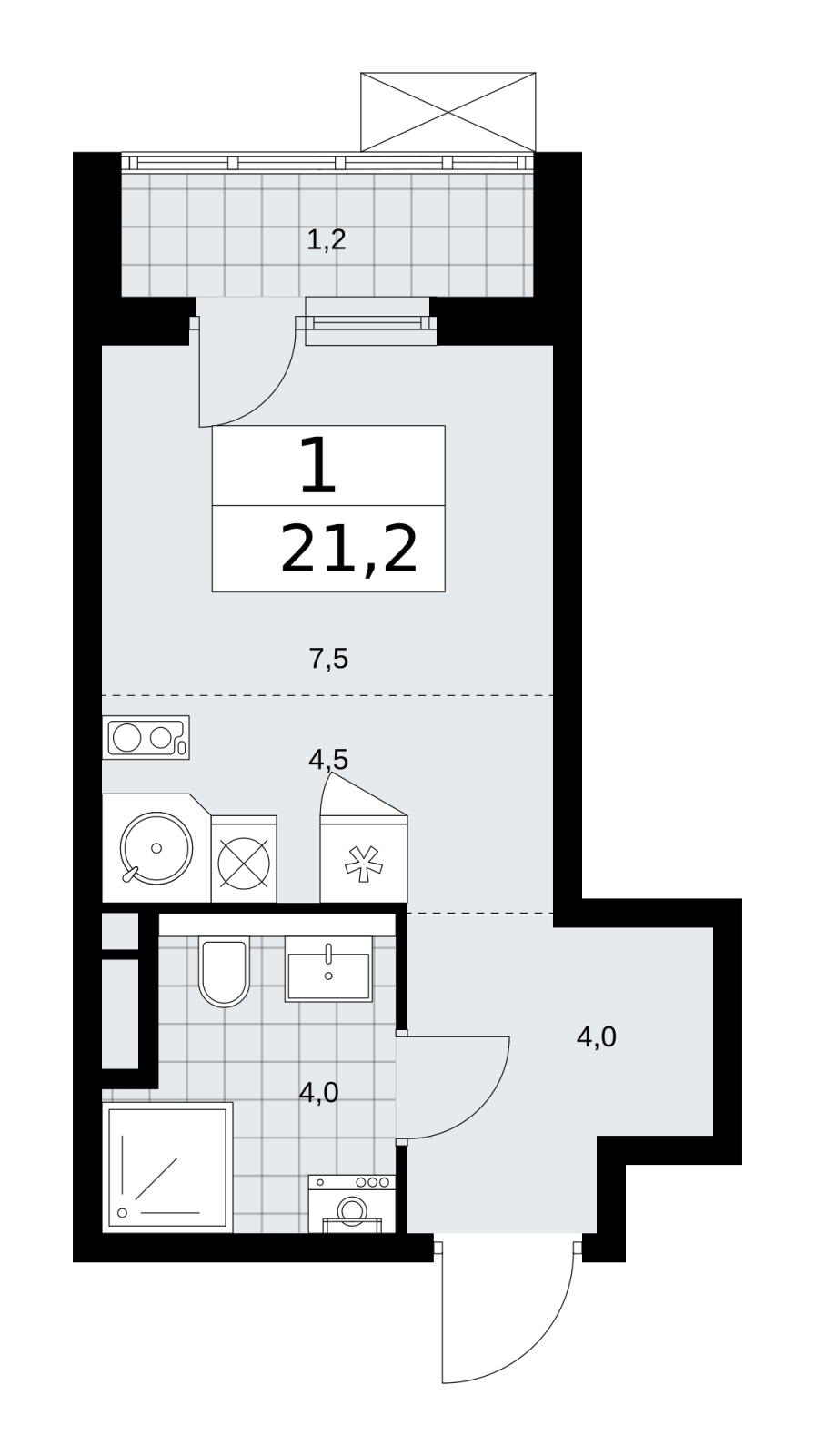 1-комнатная квартира в ЖК Мир Митино на 16 этаже в 9 секции. Дом сдан.