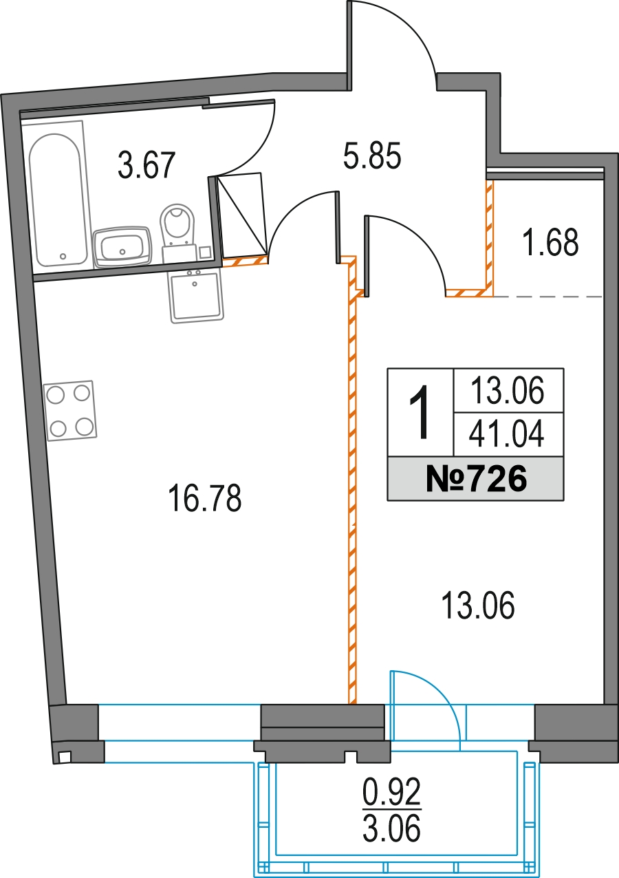 2-комнатная квартира в ЖК Изумрудные Холмы на 18 этаже в 3 секции. Дом сдан.
