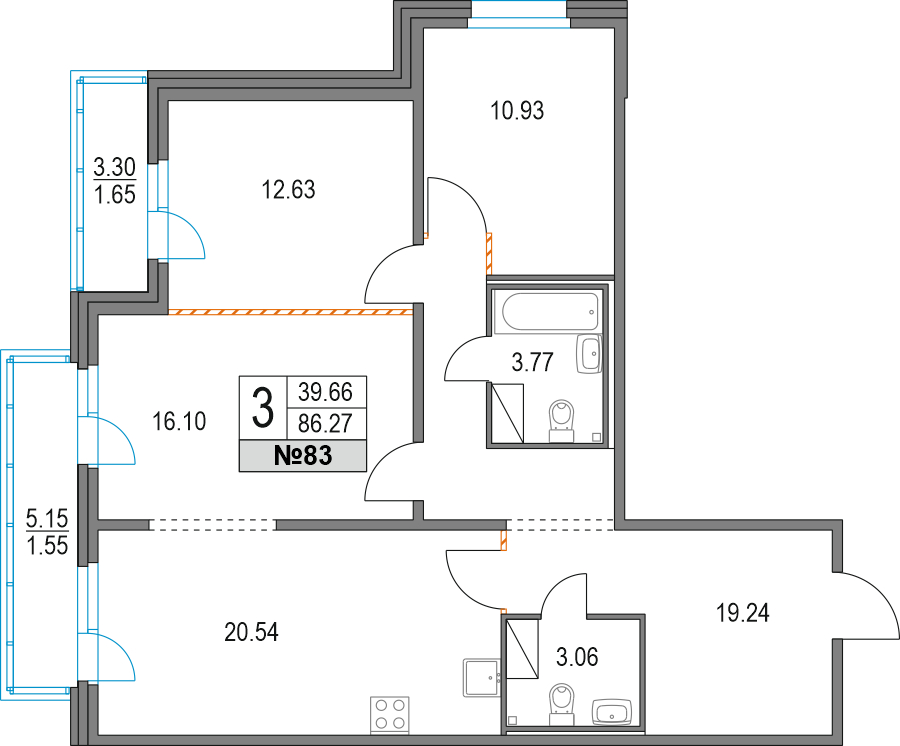 1-комнатная квартира (Студия) в ЖК Изумрудные Холмы на 5 этаже в 1 секции. Сдача в 2 кв. 2019 г.