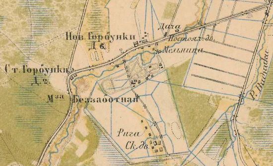План деревни Горбунки. 1885 г.