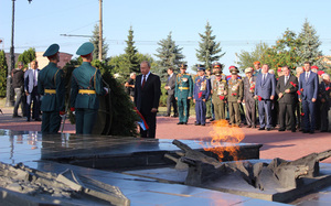  В.В. Путин на мемориале «Курская дуга»