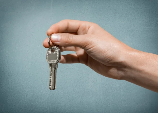 Ключ, переезда, недвижимость — стоковое фото
