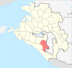 Апшеронский муниципальный район на карте